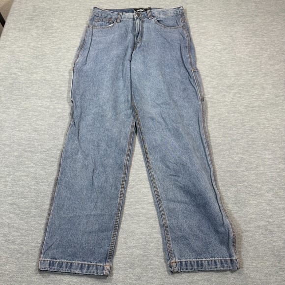 RSQ Jeans Men 29x30 Blue Loose Fit Straight Leg Carpenter Utility Y2K Workwear - Picture 1 of 9